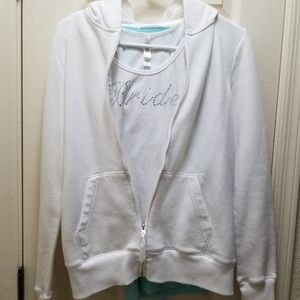 Bride to be hoodie with just married tank